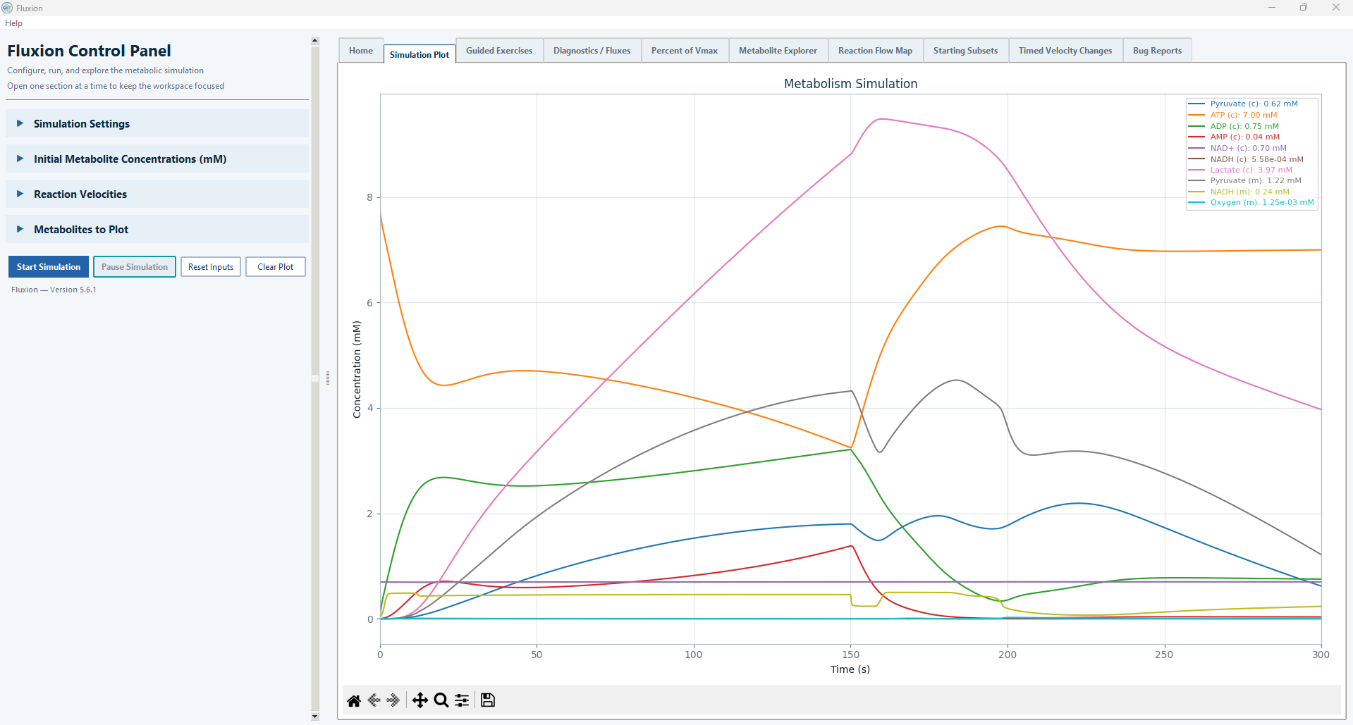 Fluxion interactive simulation interface